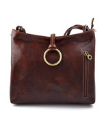 Leather women handbag shoulder bag women purse luxury bag brown women ha... - $160.00