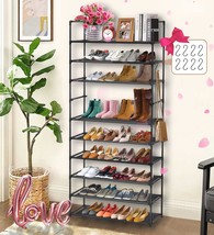 Aosion 10 Tier Shoe Rack,Shoe Rack For Closet,30-50 Pairs Tall Shoe Rack... - $39.99