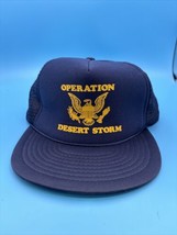 Vintage Speedway Military Mesh SnapBack Trucker Hat Operation Desert Storm 90s - $13.64