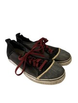 SOREL Mens Shoes SENTRY Canvas Sneakers Gray Black Maroon Casual Sz 11 - £25.02 GBP
