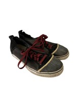 SOREL Mens Shoes SENTRY Canvas Sneakers Gray Black Maroon Casual Sz 11 - £25.02 GBP