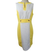 Yellow and White Kee Length Dress Size 10 - $34.65