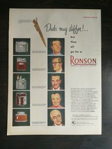 Vintage 1950 Ronson World's Greatest Lighter Full Page Original Ad 1221 - $6.64