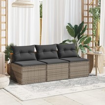  Garden Sofa Grey PE Rattan 21.3 in W x 25.2 in D x 21.3 in H - $3,276.40 MXN