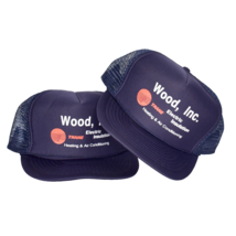 Lot of 2 Wood Inc HVAC Cap Baseball Snapback Trucker Hat - £7.59 GBP