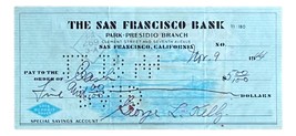 George KELLY New York Géants Signé Novembre 9 1944 Banque Carreaux Bas - £61.05 GBP