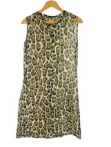 Zara Tunic Top Size XS Cover Up Sheer Chiffon Leopard Animal Print Split Hem - £29.75 GBP