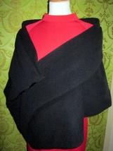 Angelina Jolie The Tourist inspired shawl wrap in wool velvet BLACK - £74.63 GBP