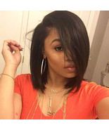 U Part Wigs Human Hair for Black Women Lace Front Wigs Short Bob Right Part - $81.00