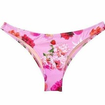 Victoria&#39;s Secret Zuma Etsy Brazilian Swim Bottom Pink Floral Size M - £19.51 GBP