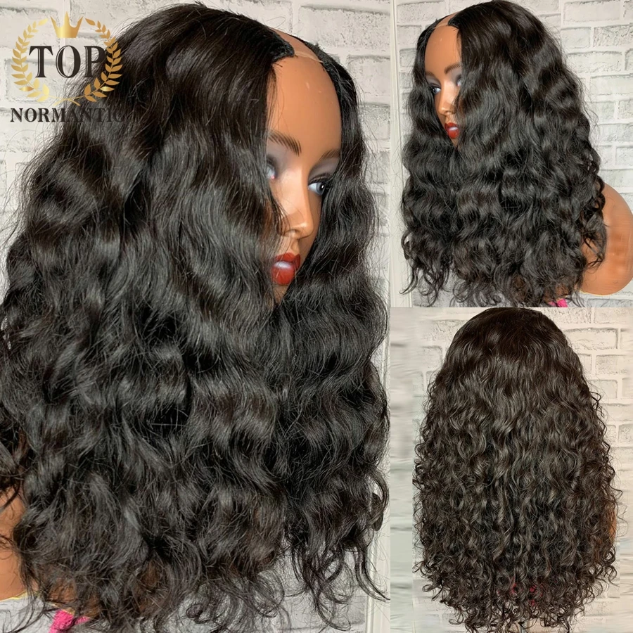 Topnormantic Nature Wave U Part Wig Brazilian Remy Human Hair Wigs 250 D... - $85.50+