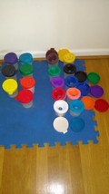 Colored Craft Paint Cup x 17 Used - £9.57 GBP
