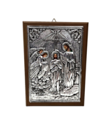 Silver Byzantine Icon Wall Art Baptism of Christ Jesus 3D Relief Greek O... - £70.88 GBP