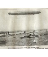 1914 German Zeppelin British Navy Battleship WW1 Print Military War Naut... - €34,49 EUR