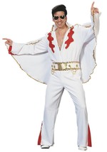 Men&#39;s Rock King Costume- Standard Size (One Size Fits most, White) - £111.64 GBP