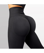 2025 Seamless Knitted Fitness GYM Pants Women&#39;s High Waist and Hips Tigh... - $20.51