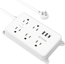 Power Strip with USB,  Surge Protector Flat Plug with 5 Widely-Spaced Outl - $50.48