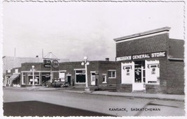 Postcard RPPC Kamsack Saskatchewan Williams General Store Esso - $9.89