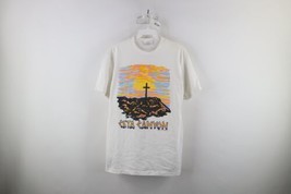 Vintage 90s Mens Medium Christian Cross Jesus Ceta Canyon Short Sleeve T-Shirt - £39.52 GBP