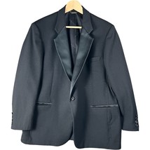 OSCAR de la RENTA Vintage Tuxedo Jacket 40 Short Blazer Black Formal - $46.44