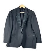 OSCAR de la RENTA Vintage Tuxedo Jacket 40 Short Blazer Black Formal - £36.44 GBP