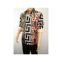 Mens Stacy Adams Medallion Lion Print Sports Shirt Stage Singer 4951 Gray Multi image 12
