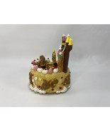 Christmas Music Box Skating Figures Gingerbread Mirrored Wish A Merry Ch... - £27.76 GBP