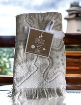 Deborah Connolly Starfish Fingertip Towels Bathroom Set of 2 Fringe Beige Beach - £31.23 GBP