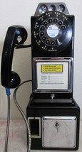 Automatic Electric Pay Telephone 3 Coin Slot 1950's Rotary Dial Operational #2 - $985.05