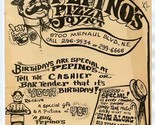 Pepino&#39;s Pizza Joynt Menu Menaul Blvd NE Albuquerque New Mexico 1970&#39;s - £22.34 GBP