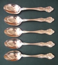 LOT  REED BARTON SILVERPLATE FLATWARE WISTERIA~5pc HEAVY SERVING SPOONS - $66.83