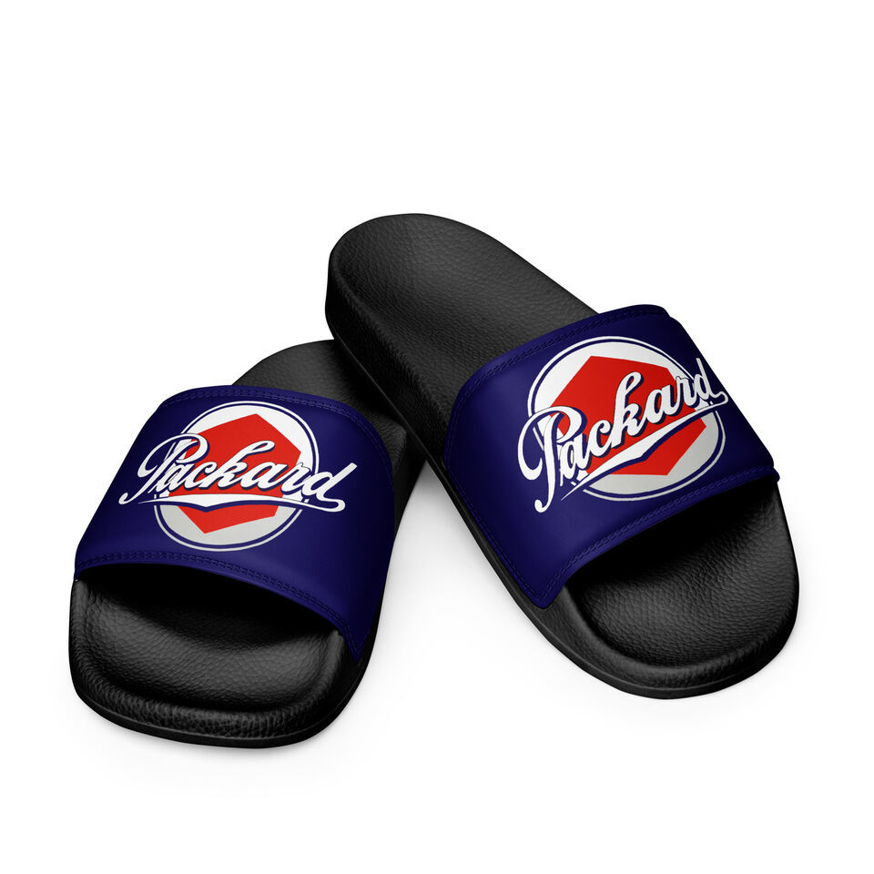 Packard Automobiles Men’s Slides Shoes (choose from White or Black Soles)