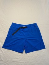 Columbia Belted Swim Trunks Blue Mens XL Pockets Lining  - $11.65