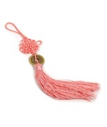 FENG SHUI FORTUNE COIN TASSEL PINK Hanging Cure NEW Love Romance Happine... - $5.95