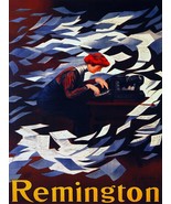 6455.Remington type writer Nouveau Advertisement 18x24 Poster.Wall Art D... - £22.38 GBP