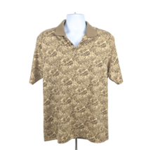Men&#39;s Polo Shirt By Crazy Horse Clairborne Short Sleeve Size Large, Tropical - £14.26 GBP
