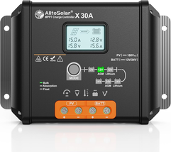 Allto Solar 30 Amp 12V/24V MPPT Solar Charge Controller, 30A Solar Charge Regula - £132.43 GBP