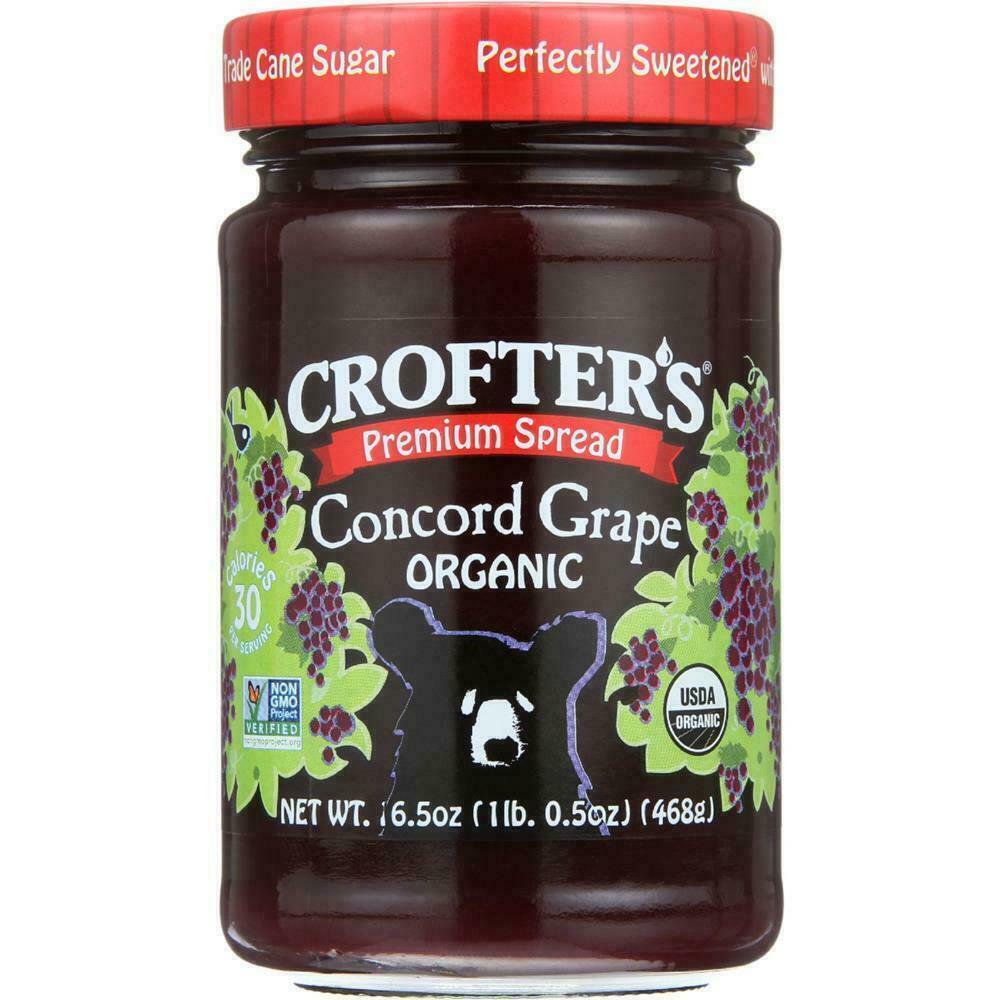 Concord Grape Spread -Crofter's-Premium , Pack of 3 ( 16.5 oz jars ), ORGANIC  - £17.02 GBP