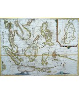 South East Asia, Indonesia, Singapore, Philippines…. De Renneville / Blaeu, 1703 - £895.91 GBP