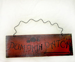 Pumpkin Patch Tin Decorative Fall Sign - £6.24 GBP