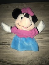 Mattel Disney Minnie Mouse Pink & Blue Hand Puppet Stuffed Plush Toy SUPERFAST - $13.50