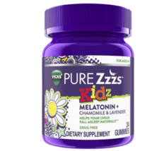 PURE Zzzs Kidz Melatonin + Chamomile &amp; Lavender Sleep Aid Gummies, Berry... - £40.66 GBP