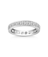 4 carats princess cut diamond eternity ring/14K white gold wedding diamo... - £5,659.10 GBP+