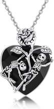 Sterling Silver Rib Necklace Skull Rib/Skeleton Hand/Key/Coffin/Infinity Pendant - $110.35