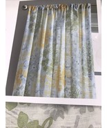 DKNY Floral Fields Green Yellow Gray Two Rod Pocket Panels 108 in. ~New~ - $81.77 CAD