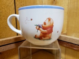 Disney Simply Winnie the Pooh Off White/Blue Flowers Large 16oz  Soup Co... - $17.80