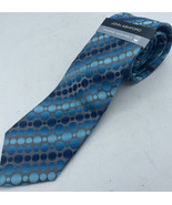 John Ashford Blue Charcoal Tie Polka Dot ONE SIZE FN135224 Hand Made 3.2... - £19.46 GBP