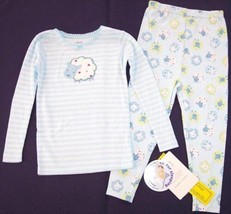 NWT Carter&#39;s Girl&#39;s Pale Blue Counting Sheep Pajamas Pajama Set, 24 Mos. - £6.89 GBP