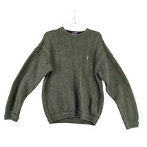 Vtg 80s Chaps Ralph Lauren Pullover Green Knit Sweater Men&#39;s XL Hand Fra... - $50.41 CAD
