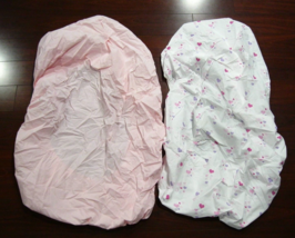 CARTER&#39;S CHILD OF MINE Lot of 2 Crib Bed Sheet Bedding Pink &amp; White Hearts - £11.87 GBP